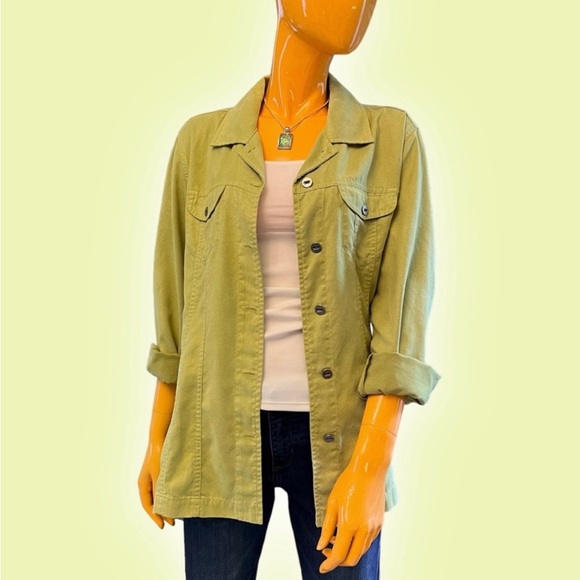 CHICO’S Faux Suede Shacket. Wears as shirt or light jacket   Chicos size 2 (M) - Picture 1 of 10